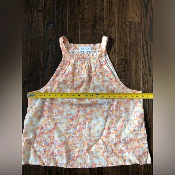 Bella Dahl Women’s M Shirred Halter Top in Peach Floral Print - EUC! - Picture 9 of 12